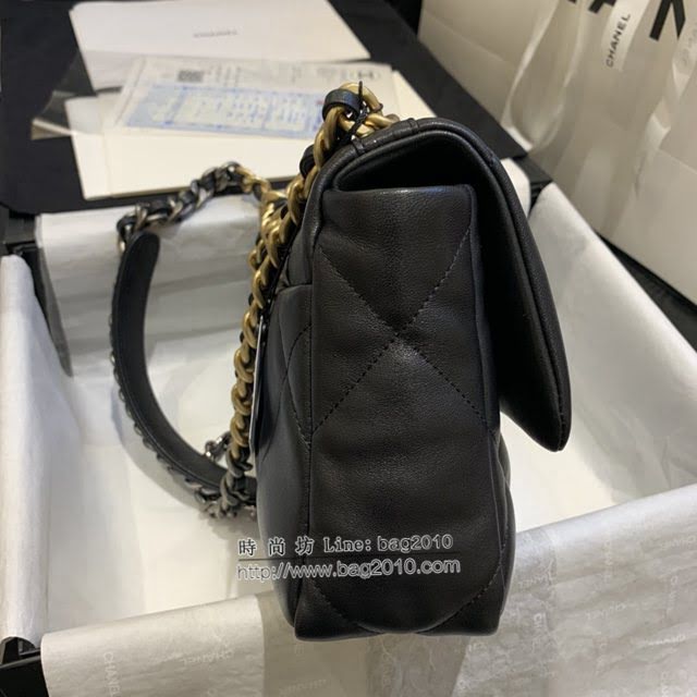 Chanel女包 香奈兒專櫃最新款大菱格豆腐包 Chanel19bag小號羊皮鏈條手提肩背女包 AS1160  djc4161